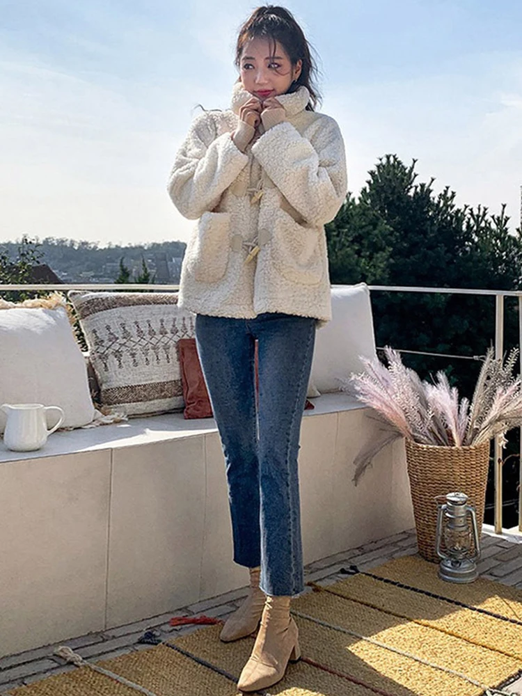 Soft Straight Streetwear Jeans For Women Ankle Length High Waist Blue Washed Denim Boyfriend Pants For Girls Fashion Clothing