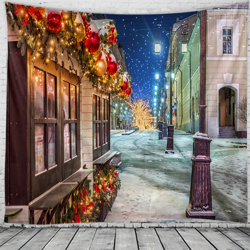 

Home decoration christmas decoration christmas bedroom dorm tapestry christmas party background wall tapestry 230x180cm tapiz