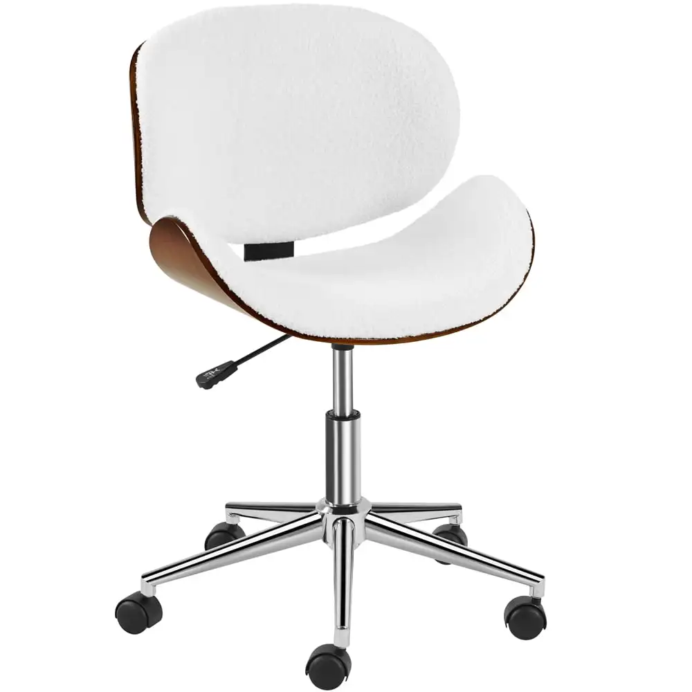 

SmileMart Modern Adjustable Armless Office Chair for Home Office, White