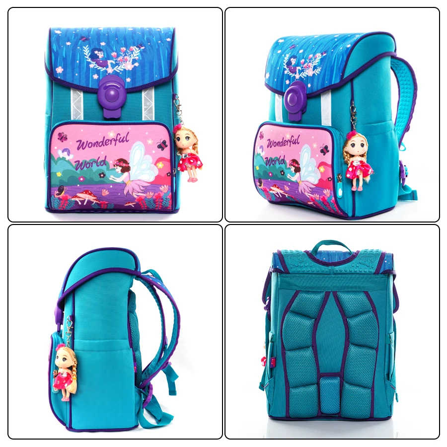 Kids Brand New 3D Cartoon School Bags For Gilrs Cartoon Pattern Orthopedic Backpack Children SchoolBag Student Mochila Grade 1-5