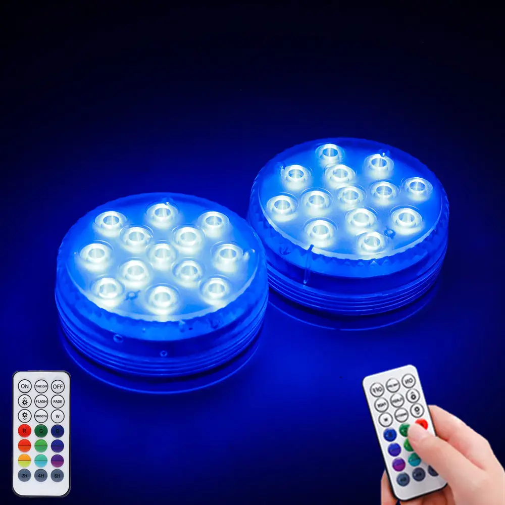 

Погружной RGB светильник с 13 светодиосветодиодный, питание от аккумулятора, подводные точечные светильники с дистанционным управлением, ули...