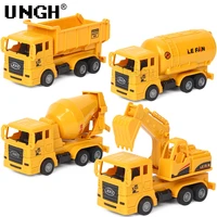 ungh 4pcsset engineering car alloy diecast models pull back excavator tractor toys for children kids boy vehicle toys gift