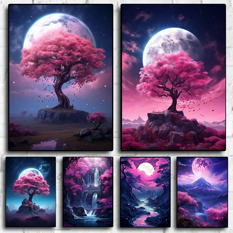 Постер &quotДерево сакуры&quot на канве