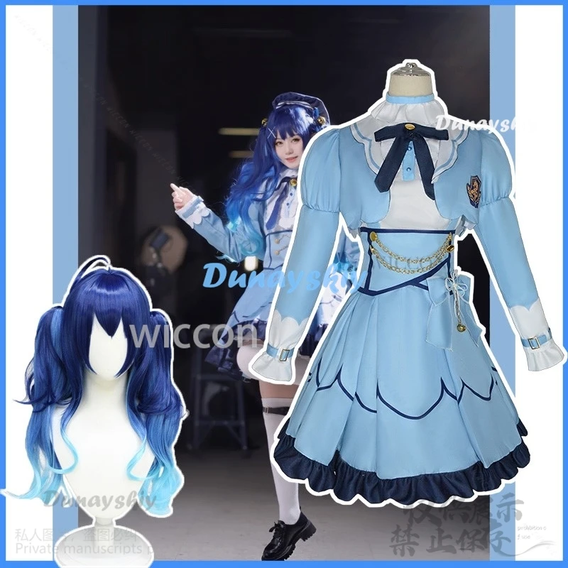 Аниме YouTuber VTuber NIJISANJI Vliver Косплей Amamiya Kokoro Костюм Лолиты Платье Парик Сексуальный