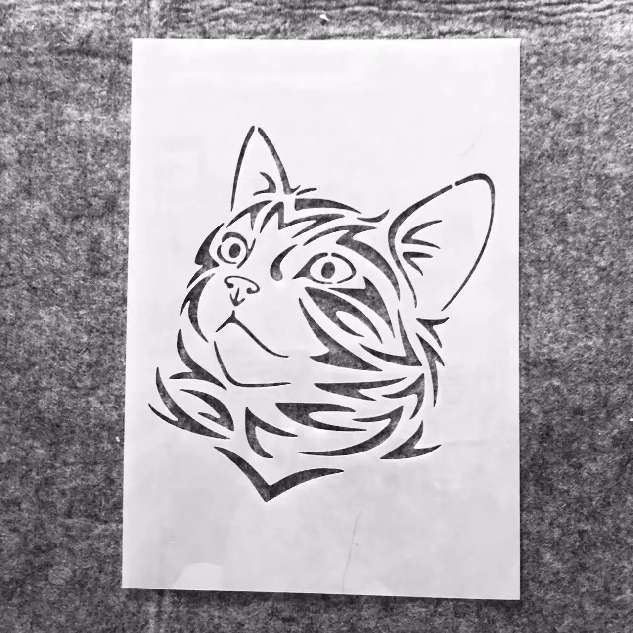 A4 29*21 см милый домашний кот голова DIY многослойные трафареты настенная живопись