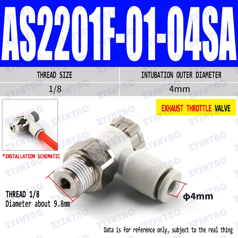

Угловые фитинги SMC типа AS1201F, регулятор клапана регулировки расхода, клапан регулировки скорости, газовая модель