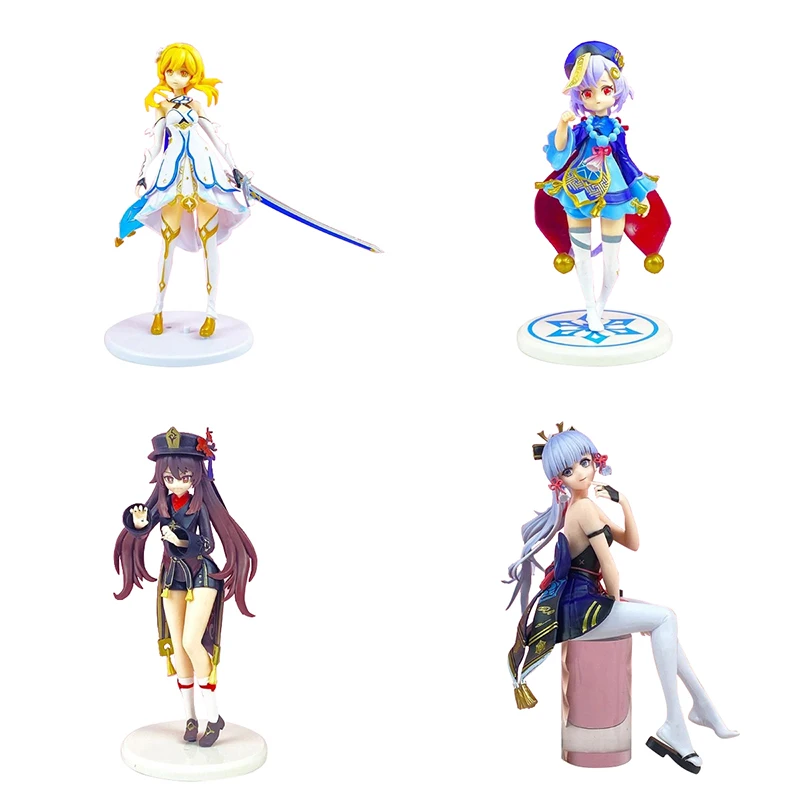 

19cm Anime Genshin Impact Action Figure Kaedehara Kazuha Hu Tao Qiqi Kamisato Ayaka Kawaii Girl Figurine Collection Model Toy