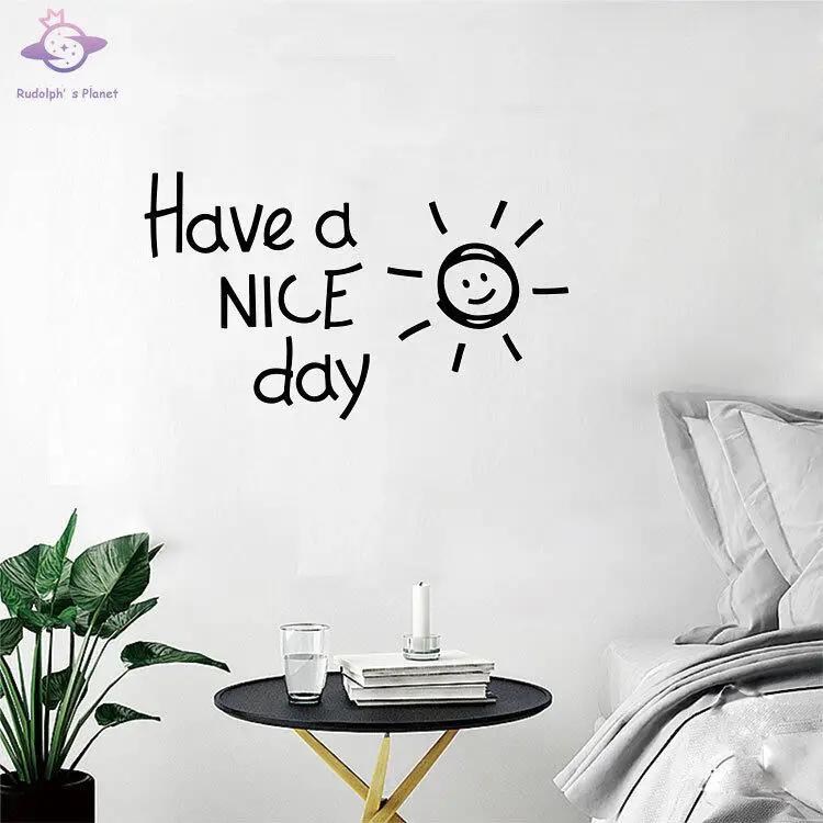 

Vinyl Decal Quote Sign Have A Nice Day DIY Art Sticker Home Wall Sticker Decor