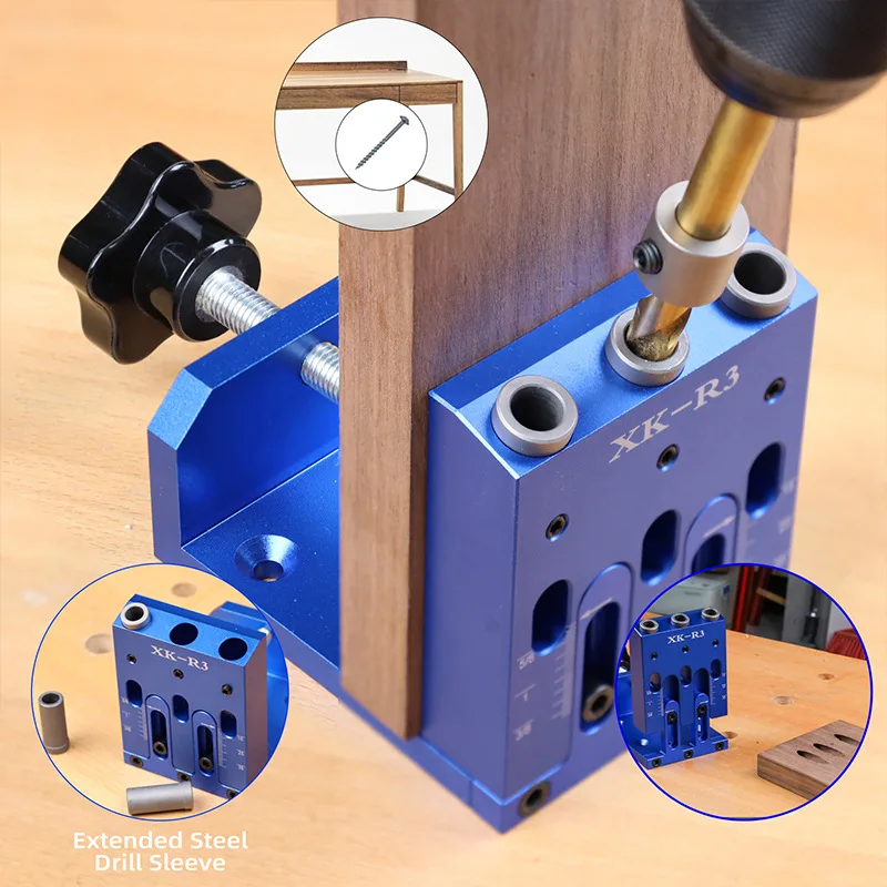 Комплект направляющих для косых отверстий регулируемый локатор деревообработки