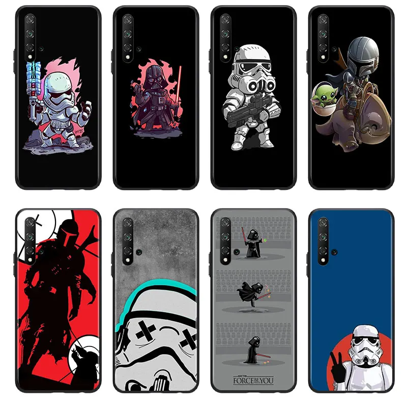 Star Wars Phone Case For Huawei Honor 60 50 X30 30i 20 10 10i 10X 9X 9S 9C 9 8X 8A lite Pro SE Black luxury Silicone Back Capa
