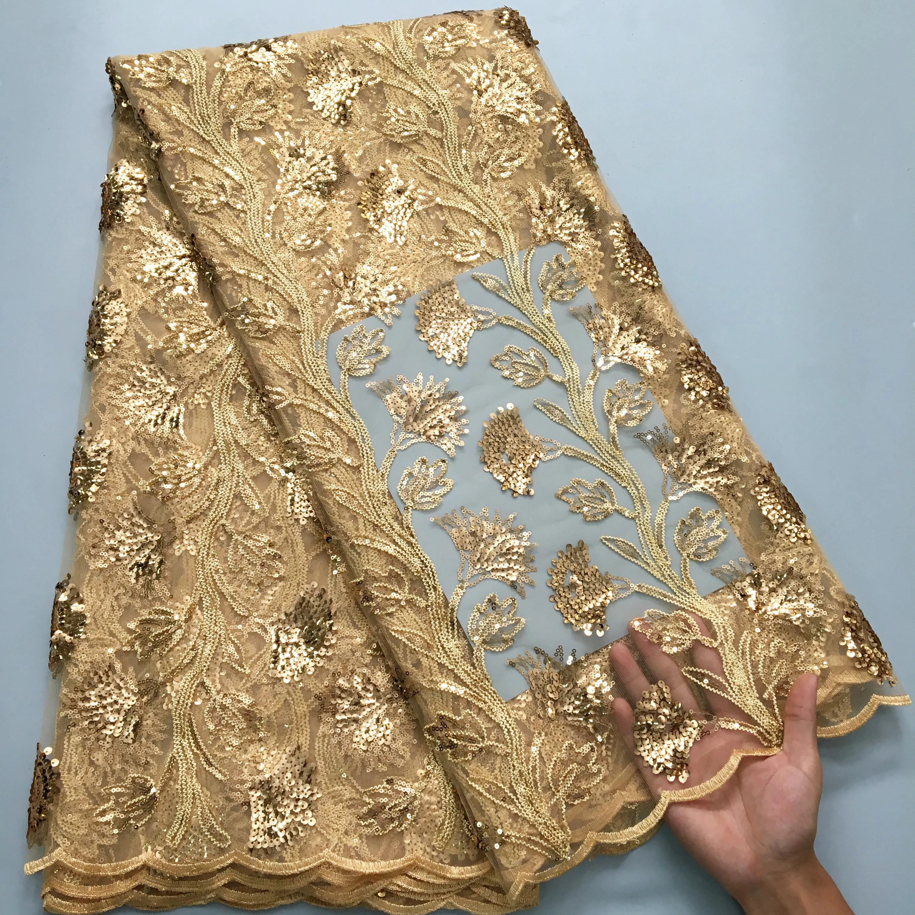 Кружево SJD нигерийский тюль сетка кружевные ткани женские платья 2024 высокое