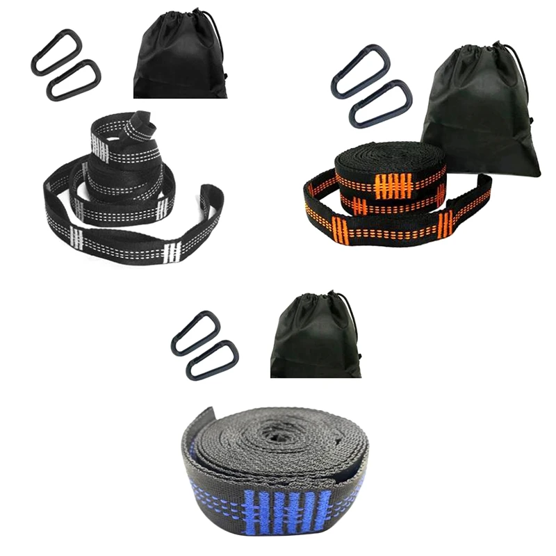 

Hammock Straps With 2 D Carabiners 1 Storage Bag Adjustable Tree Gear To Hang Camping Hammocks Easily Adjustable