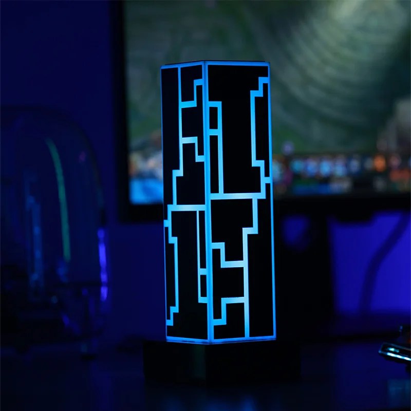 

Multicolor Cube Standing Night Lamp Restaurant Office RGB Table Light With Remote Control led desk lamp colorful game light