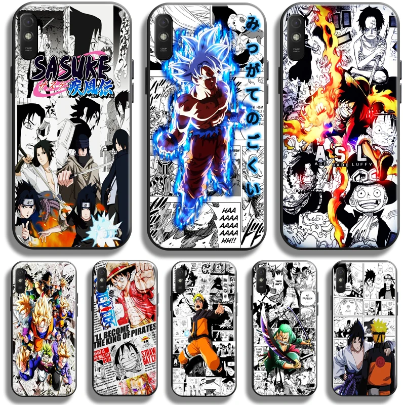 

Naruto One Piece Dragon Ball For Xiaomi Redmi 9A Phone Case Redmi 9AT Case Silicone Cover Black Back Soft Funda