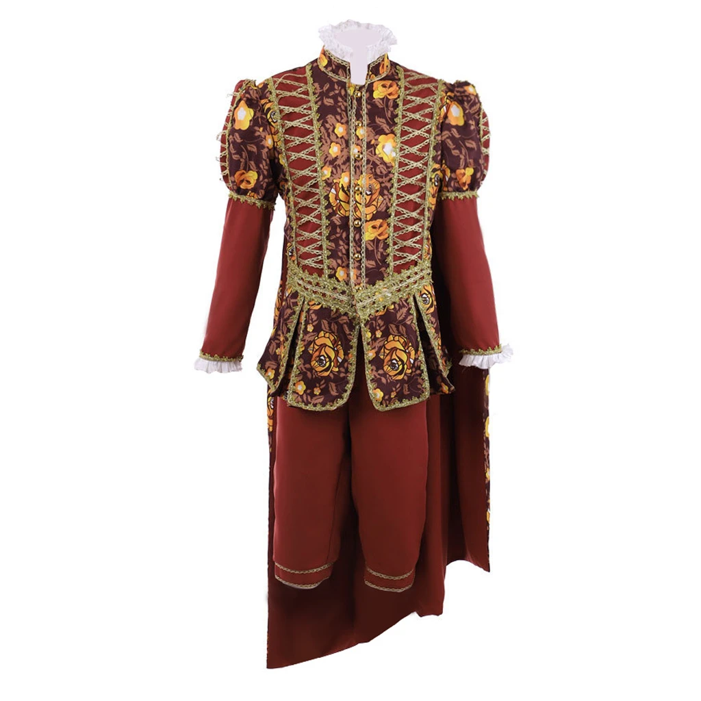 

Мужской ретро костюм в викторианском стиле 18-го века, исторический смокинг, аварийный костюм рококо, средневековая Красная форма, благородный костюм для двора