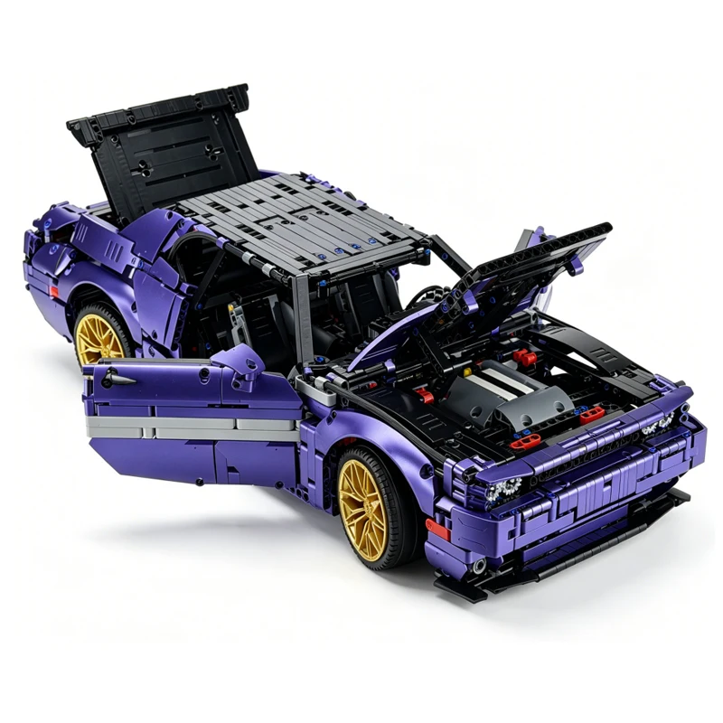 Фото Конструктор MOC 93560 152910: Модель спортивного автомобиля Challenger Demon Hellcat в масштабе 1:8, гоночный аксессуар, игрушка из строительных блоков, подарок на Рождество №2