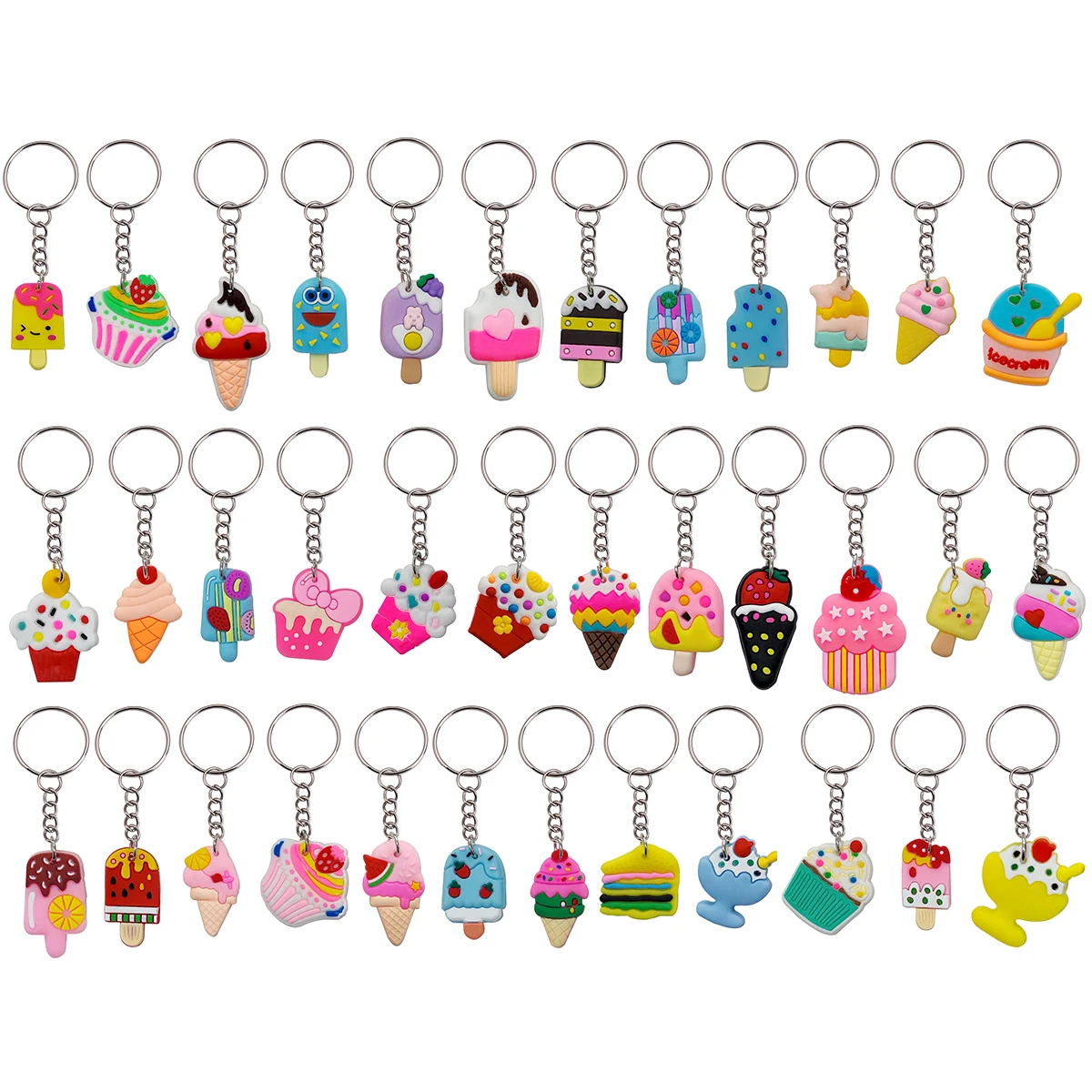

Комплект брелоков для мороженого из силикона