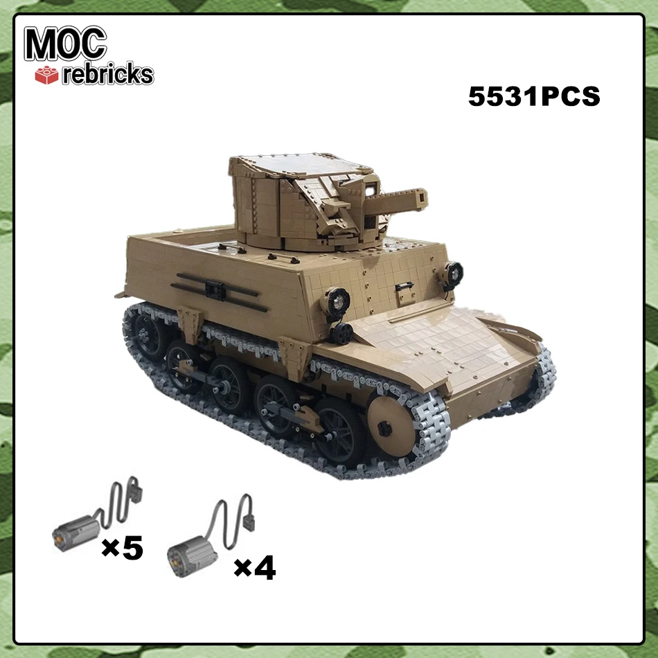MOCREBRICKS Истребитель танков T.13B3 из АБС-пластика