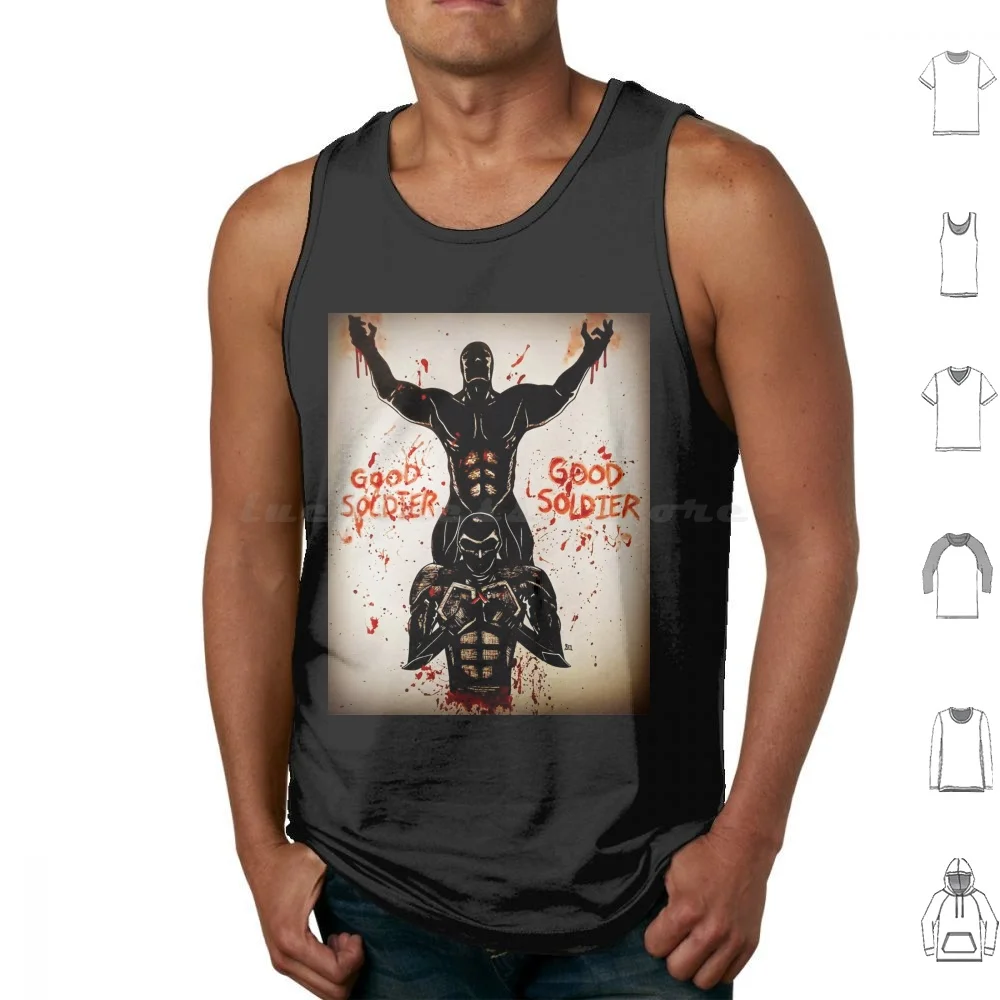 

Good Soldier Tank Tops Print Cotton Black Superhero Anti Hero Suit Soldier