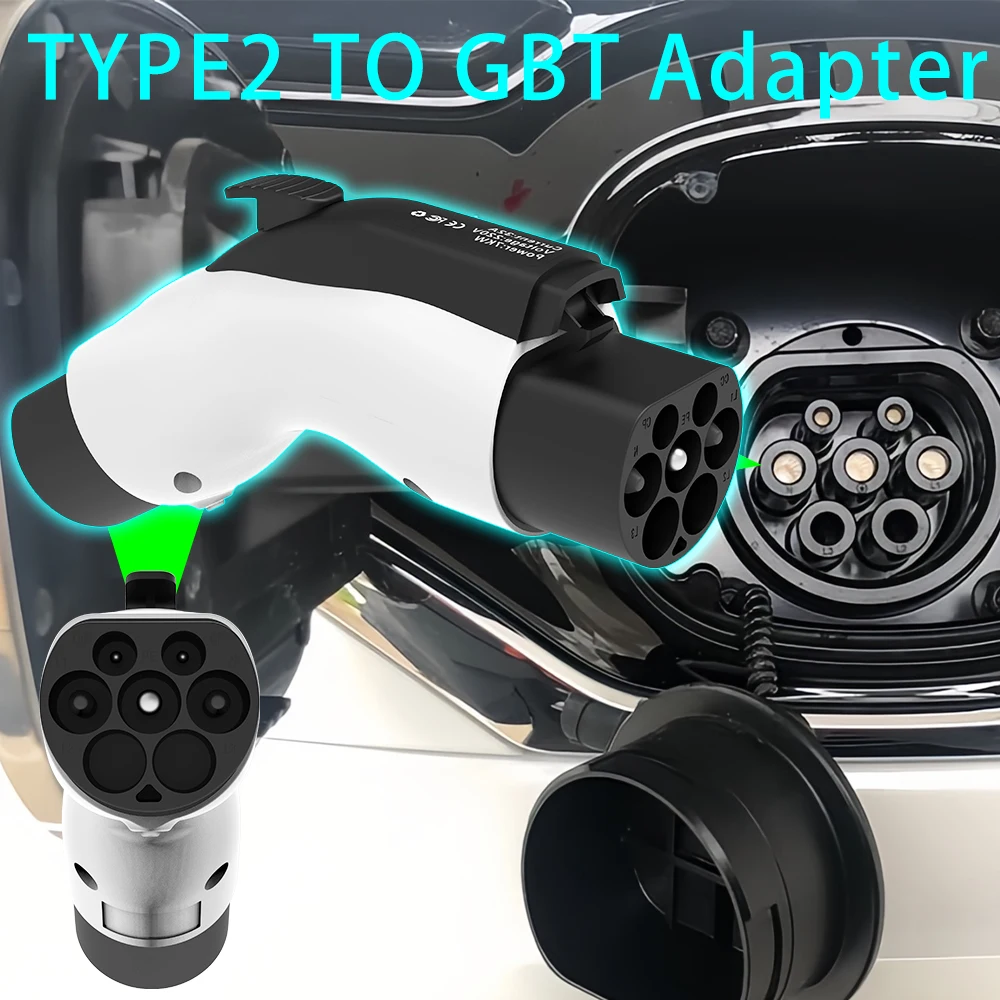 Фото Зарядное устройство AC Europe Автомобильный адаптер Type2 к GBT 7 кВт/22 кВт 32A для разъема типа 2, совместимый с преобразователем электромобиля GB/T, Китай №5