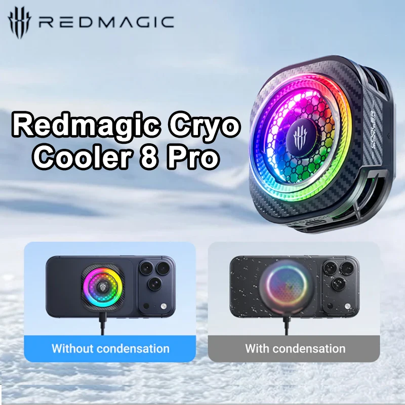 Фото Redmagic Cryo Cooler 8 Pro: Магнитный кулер-накладка 2-в-1 с архитектурой COLDLNG 8-го поколения 80 ° Температурный датчик нагрузки C Load, 36 Вт, высокая мощность №1