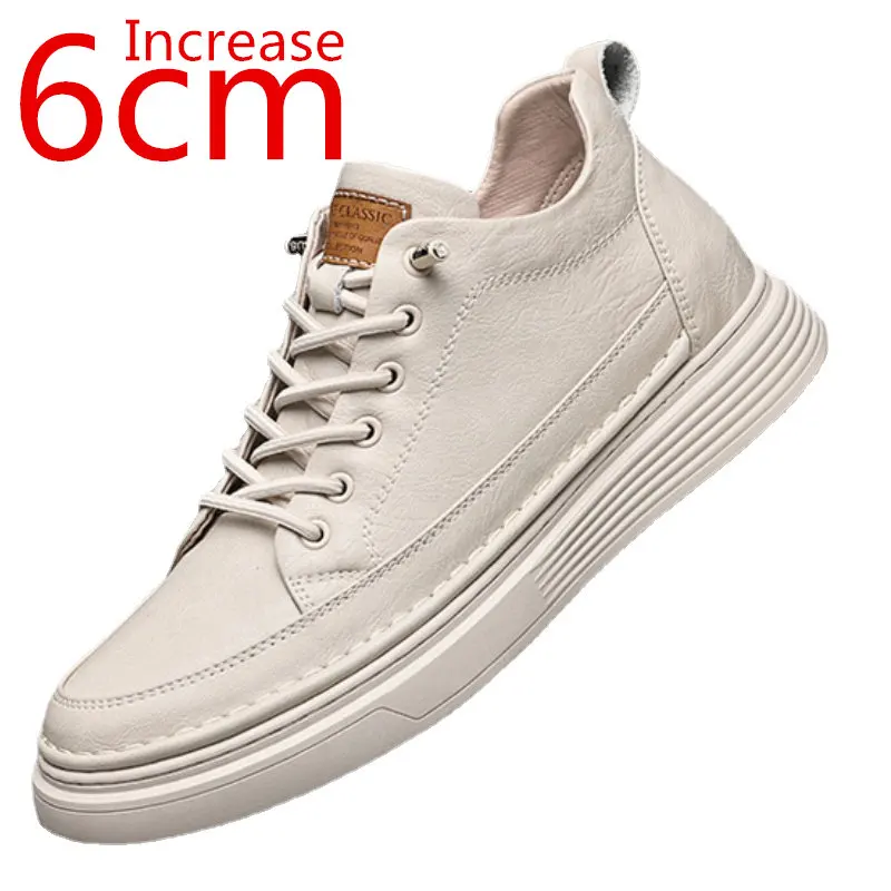 

Thick Soled Elevator Shoes Men Retro Autumn New Casual Invisible Height Shoes Increase 6cm Men's Fashion Trend Heightening Shoes