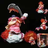 28cm anime big mom figure charlotte linlin gk aunt four emperors fighting scene pvc action figure collection model toys gifts