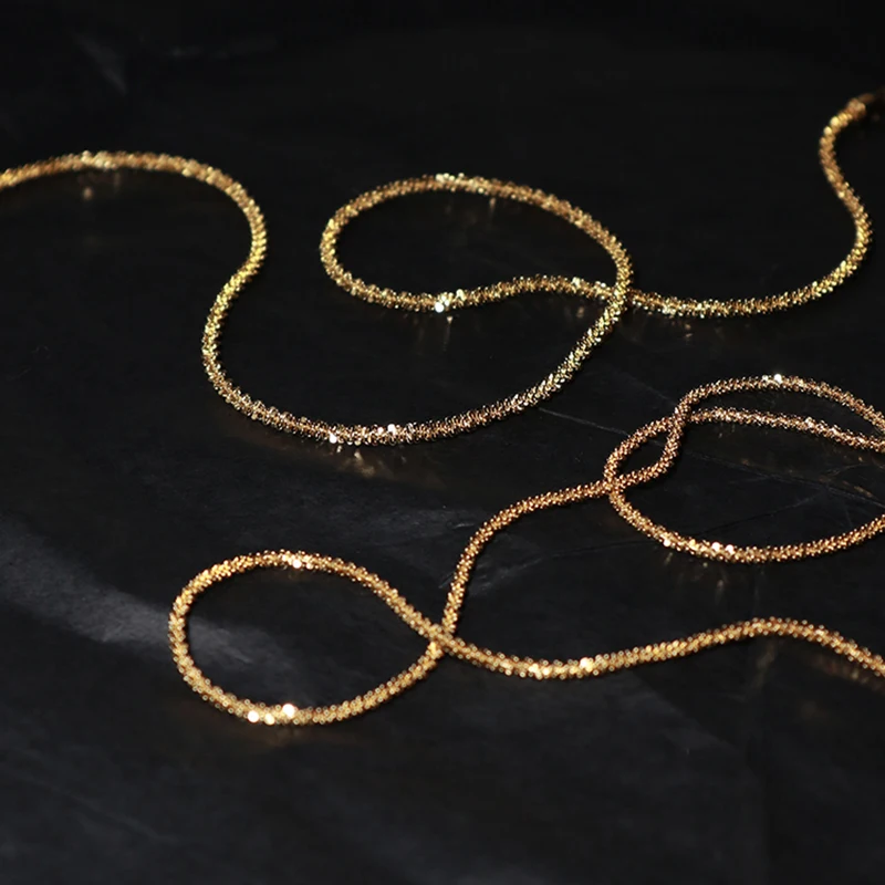 Peri'sBox Gold/Silver Color Flat Shiny Glossy Chain Necklaces Minimalist Statement Elegant Chokers For Women Jewelry 2021 Hot