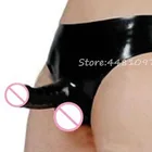 Сексуальные резиновые латексные трусы, нижнее белье с презервативом, безопасные короткие брюки для мужчин, трусы