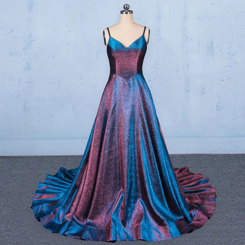 Платье вечернее блестящее темно-синее на молнии сзади ТРАПЕЦИЕВИДНОЕ батальных