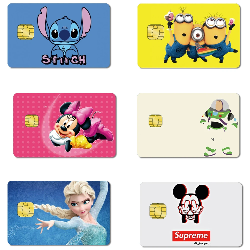 

Disney Stitch Frozen Credit Card Sticker Suitable for Small Chip Bus Card and Credit Card Waterproof Stickers Collection Gifts