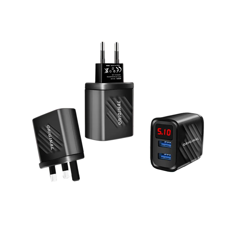 18 Вт двойное USB зарядное устройство для быстрой зарядки телефона адаптер IPhone Xiaomi