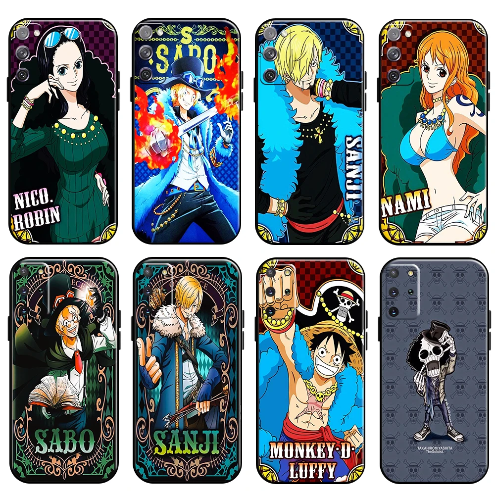 

One Piec Luffy Phone Case For Samsung Galaxy S22 S21 S20 Ultra FE 5G S10 10E S9 Plus Lite Liquid Silicon Carcasa Silicone Cover