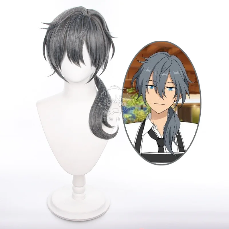 

Ensemble Stars 2 Shiina Niki Cosplay Wigs Gray Heat Resistant Synthetic Wig Party Role Play Hair
