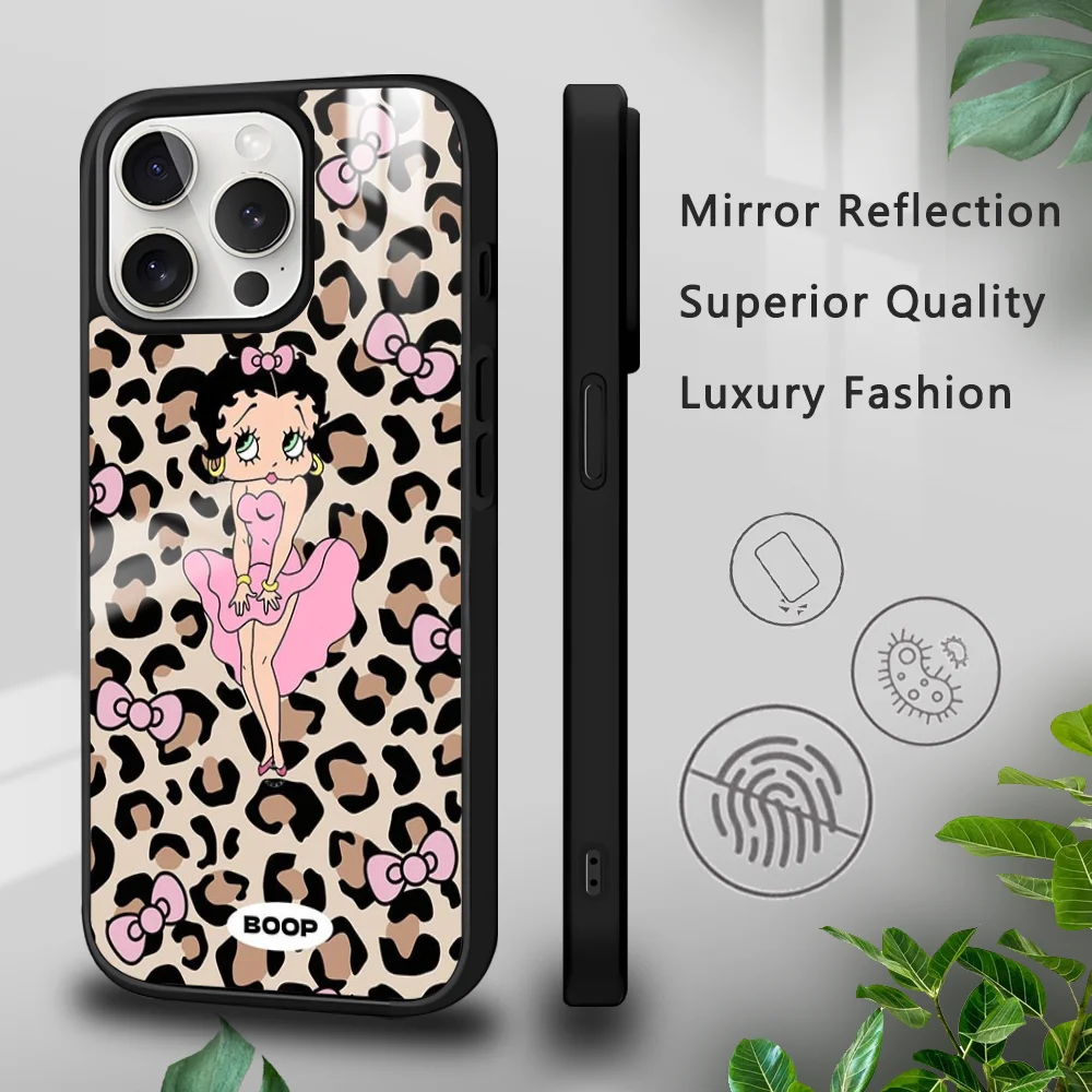 Чехол для телефона B-bet-tY-Cute-BooP iPhone 16 15 14 13 12 11 Pro Xs Max Mini Plus Celulares Hard Funda