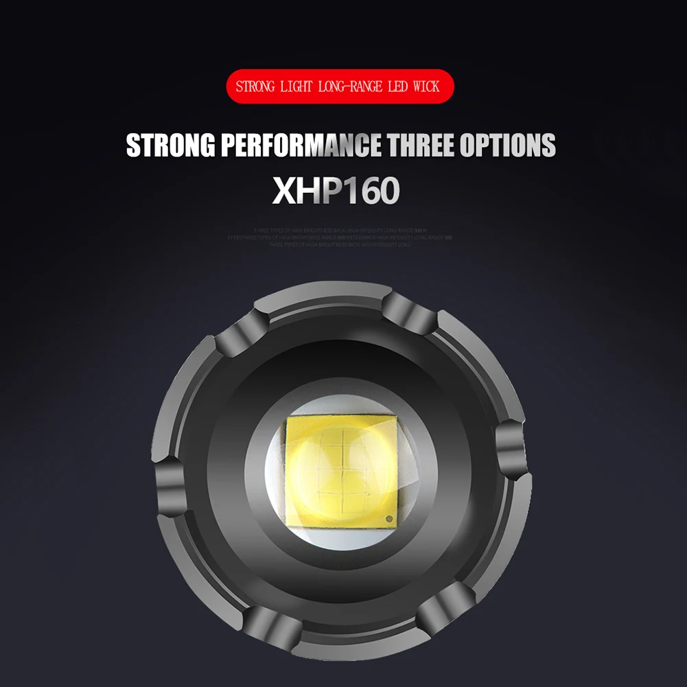 

Portable XHP70/XHP160 Flashlight 1500LM/1800LM COB LED Lantern IPX4 Waterproof USB Rechargeable for Camping Hiking