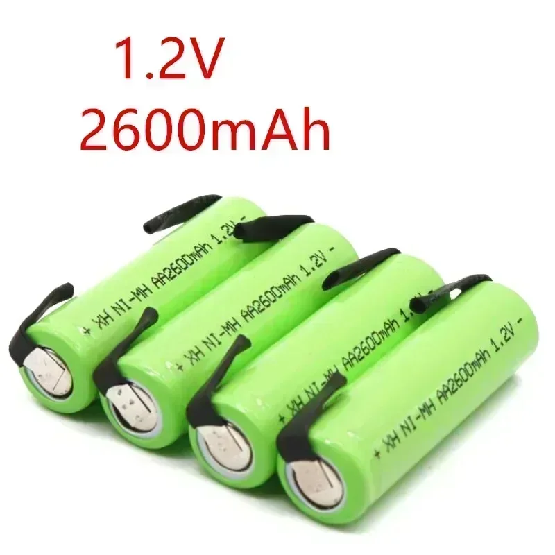 Аккумулятор Recarregável Adequado para Barbeadores Elétricos Philips e Outras Baterias 1 2 В AA NI-MH 2600 мАч