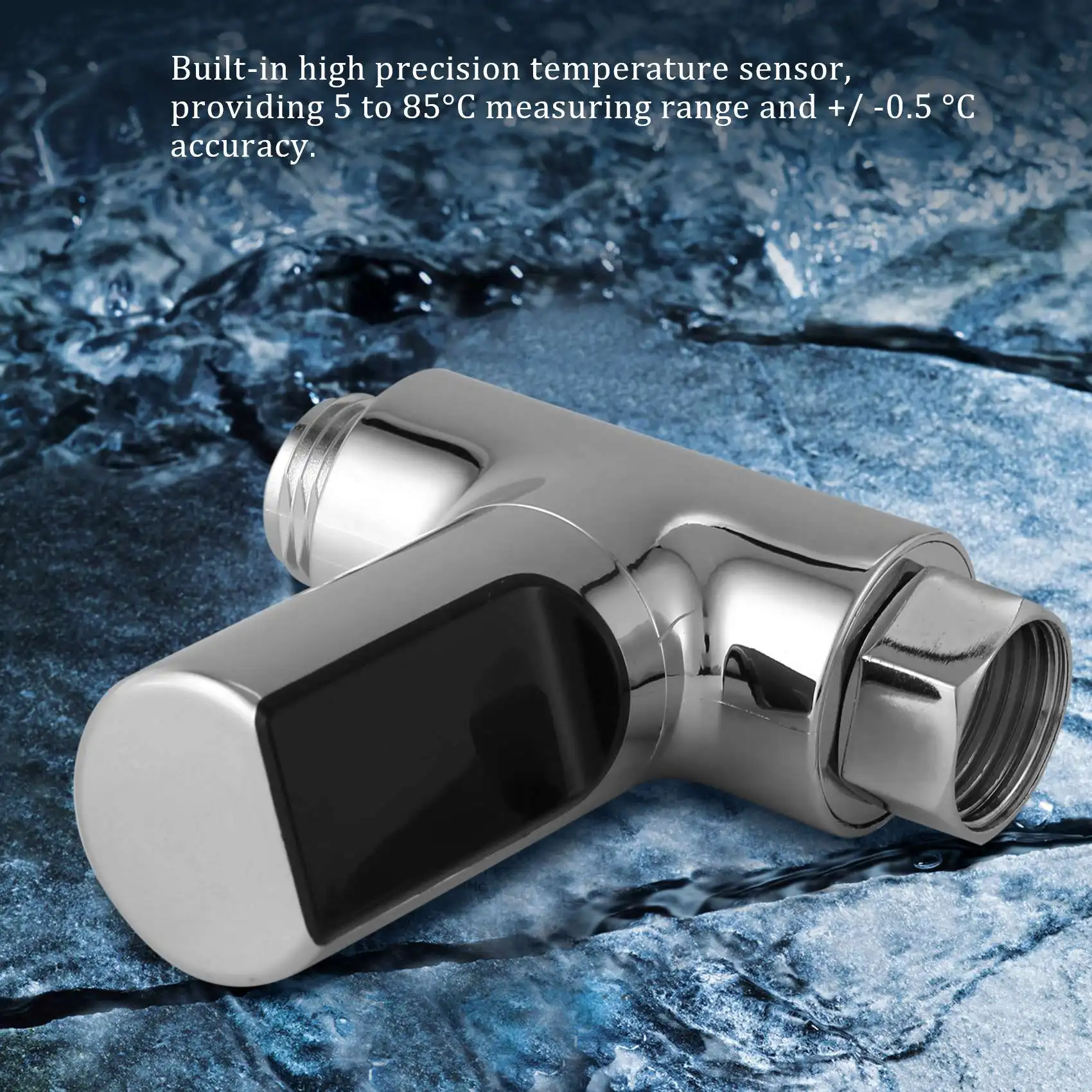 Термометр для душа со светодиодным дисплеем самогенерирующийся электрический