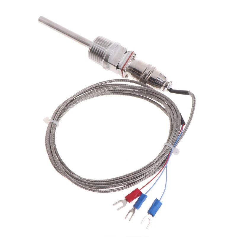 

RTD Pt100 Temperature Sensor Probe L 5cm 1/2" NPT Thread for w/ Detachable Conne