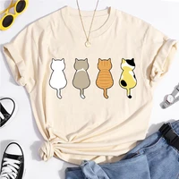summer new fashion t shirts funny cat print couples tees male clothing female clothing kawaii oversized short sleeve top men 5xl