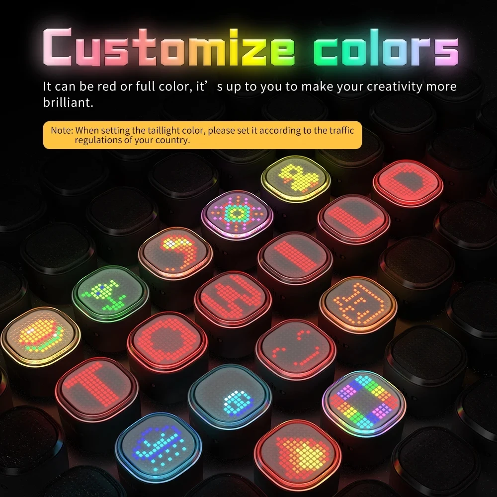 TOWILD TL08 Задний фонарь с интеллектуальным выражением 140-коб светодиодный датчик