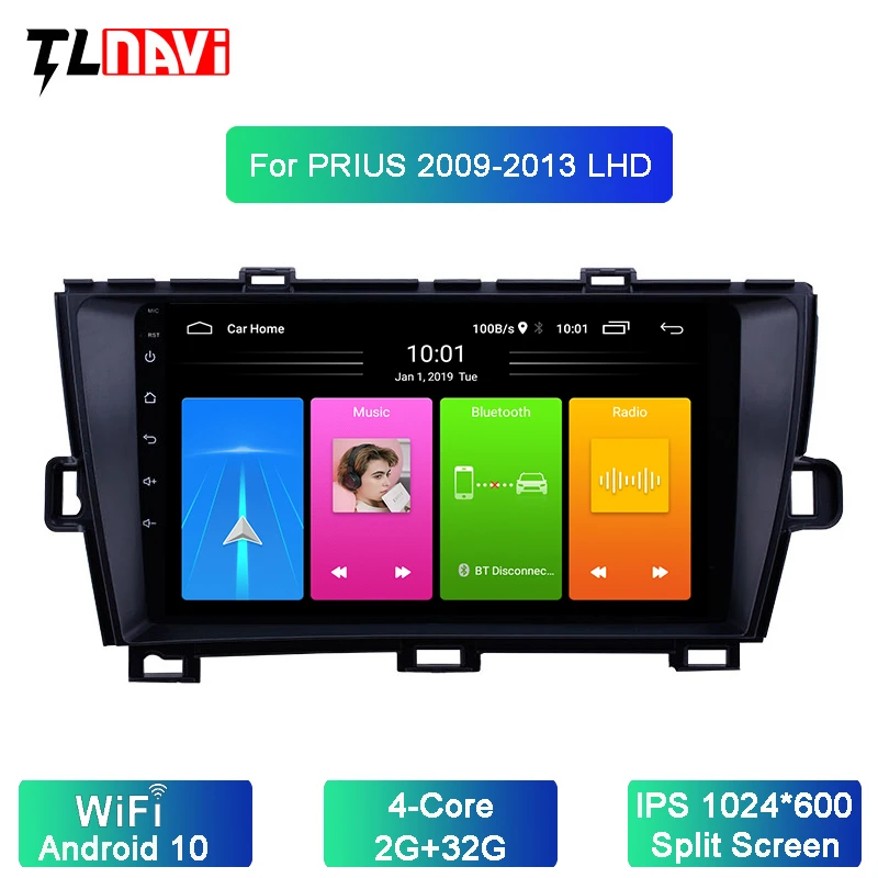 $99.90 Android 10 For Toyota Prius 2009 2010 2011 2012 2013 Multimedia Stereo Car DVD Player Navigation GPS Radio
