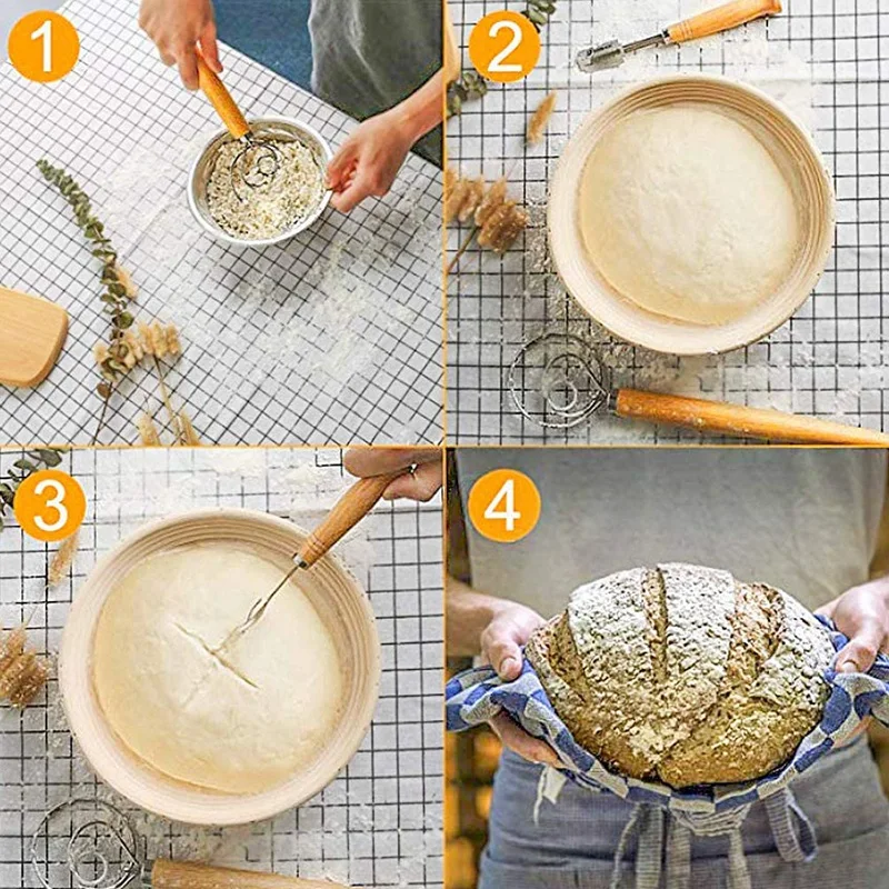 Набор из 3 датских венчиков для теста скребок выпечки ручной миксер хлеба 2