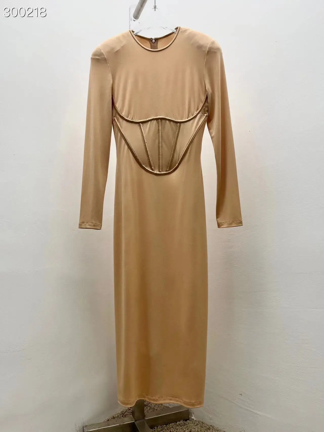 Fyion 2022 Summer Women Runway Designer Vintage Long Dress O-Neck Long Sleeve High Quality A-Line Solid Dresses