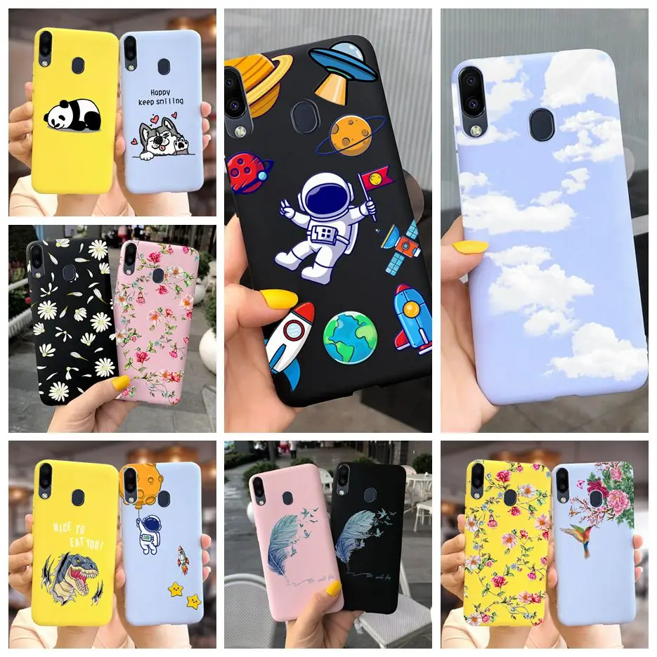 Чехол для Samsung Galaxy M10 M20 M30, мультяшный цветок, мягкий силиконовый чехол для телефона Samsung M105 M205 M305 F, Coque Fundas Capa