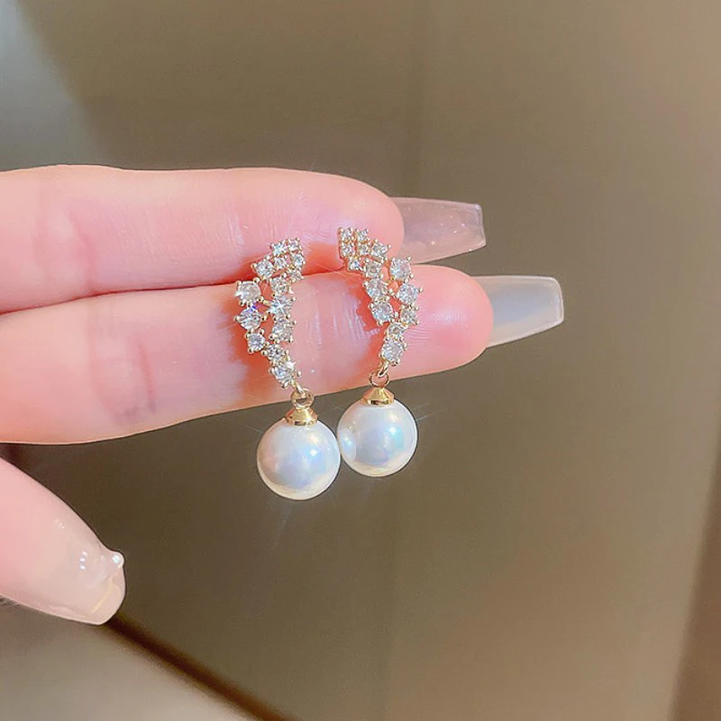 Висячие серьги CAOSHI с искусственным жемчугом для женщин ослепительные