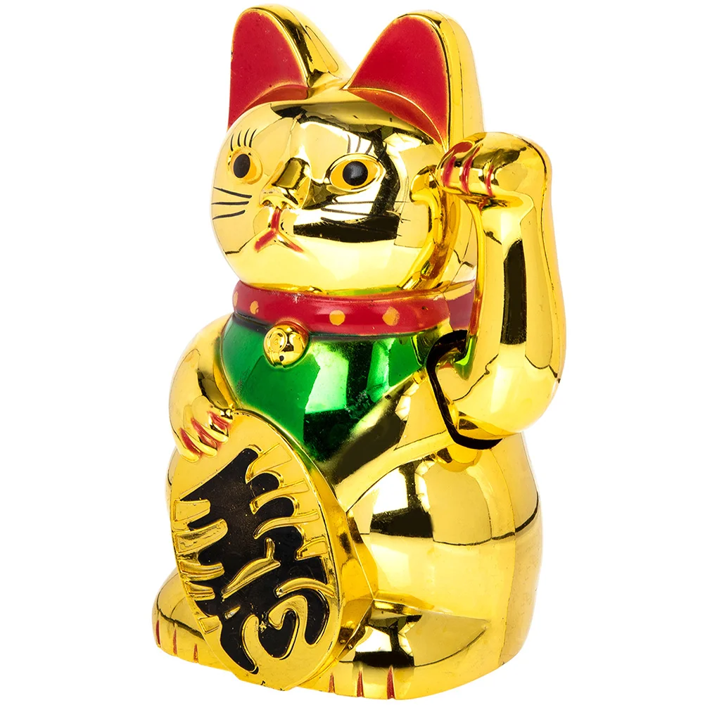 

Waving Hand Lucky Cat Tabletop Figurine Decor Japanese Fortune Arm Car Crafts