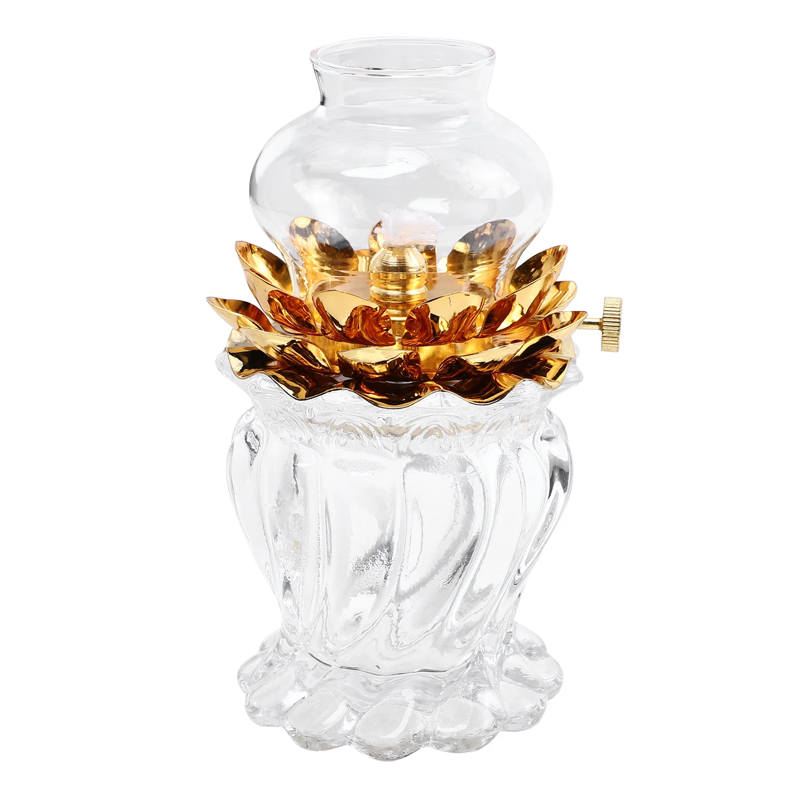 

1pc Lotus Kerosene Lamp Household Kerosene Oil Lamp Hall Oil Light