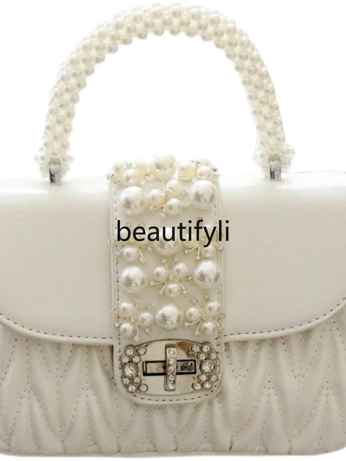 Складная жемчужная сумка с поворотным узором модная женская через плечо