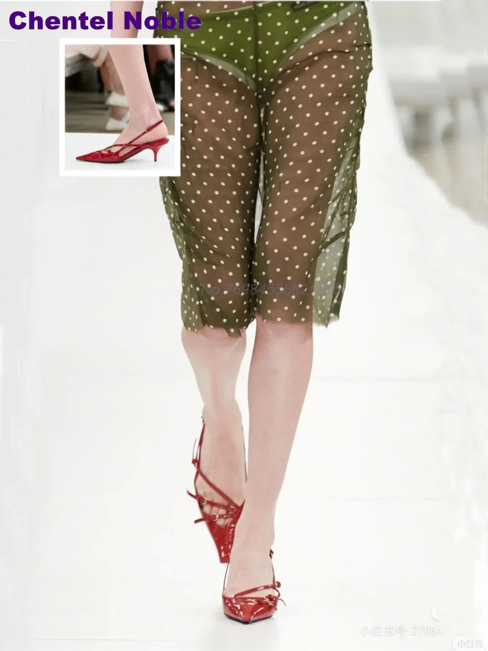 Туфли-лодочки женские на ремешках с острым носком из натуральной кожи